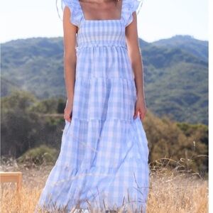 Altar'd State Baylin Gingham Maxi Dress Size Small